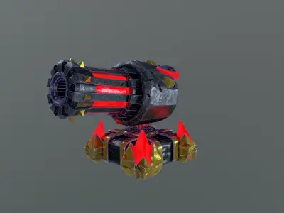 clash-gun grenade launcher Low-poly 3D model