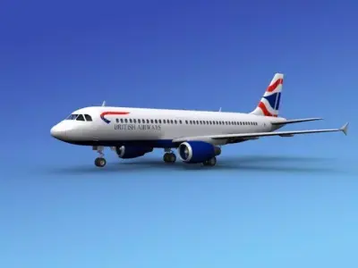 Airbus A320 British Airways 3D model