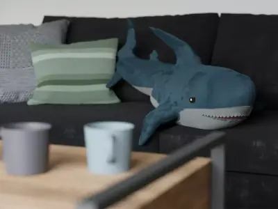 Shark Stuffed Animal 3D model