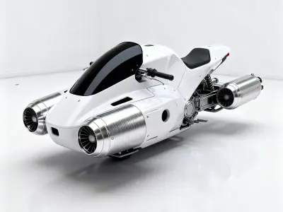 Realistic Prototype Hoverbike 3D Model Low-poly 3D model