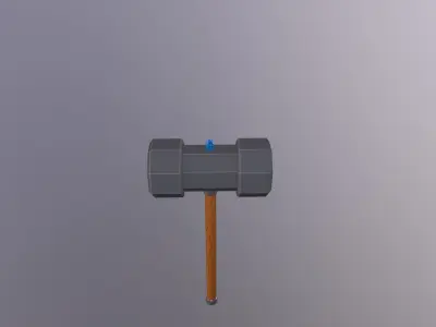 Hammer Low-poly 3D model 38