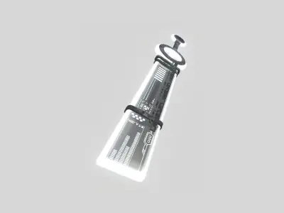 SciFi Sword A13 Black Camo - Character Design Fashion Low-poly 3D model