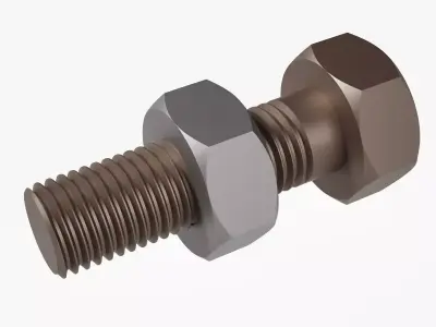 M12 Bolt and Nut 3D print model