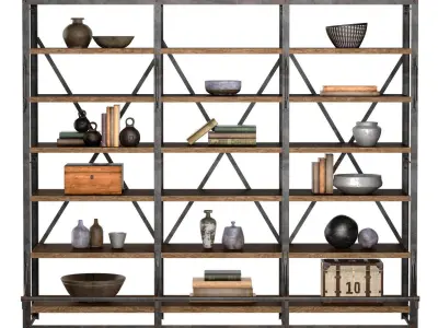 FRENCH LIBRARY WIDE RACK II 3D model
