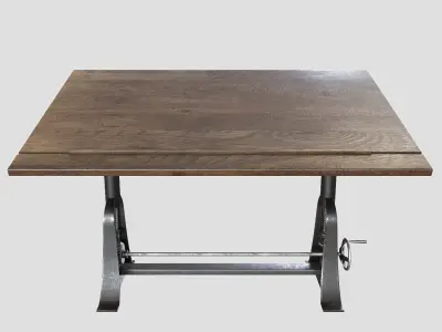 RH - 1910 American Trestle Drafting Table 3D model