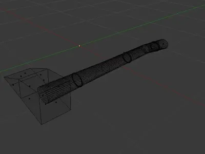 woodcutting axe low poly Free low-poly 3D model