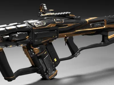 Sci fi laser rifle 3D model