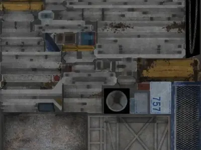 machinery stairs moveable large 3D model