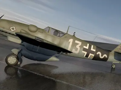 Messerschmitt Bf-109 G-14 3D model