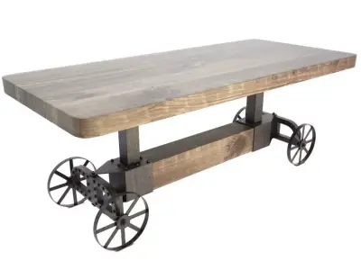 Industrial Trolley Table Catania Segarra 3D model