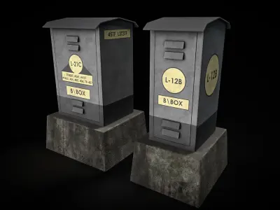 Indian Railway Props Pack  Low-poly 3D model