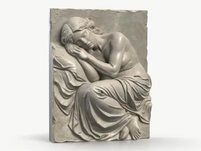 Basrelief Sleeping Woman 3D model