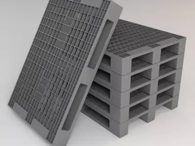 Plastic Delivery Pallet 3D model