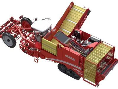 Harvester Grimme Varitron 470 Low-poly 3D model