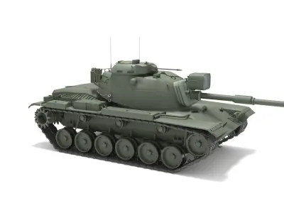 M60 American tank Low-poly 3D model