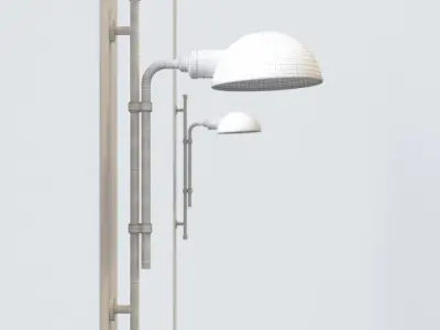 Industrial Wall Lamp 3D model purchase