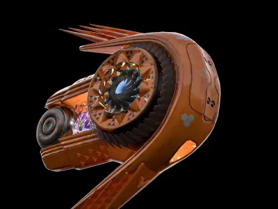 sci fi drone Low-poly 3D model