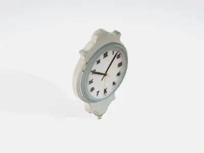 Wall Clock 2 Low-poly 3D model