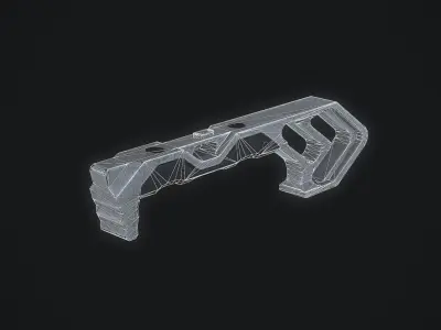 Tyrant Designs MOD Foregrip AR10 AR15 Low-poly 3D model