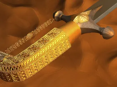 Arab Sword 3D model
