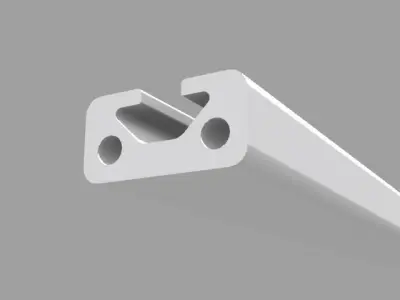 Bosch 20x10 mm groove 5 hires aluminum profil 3D model