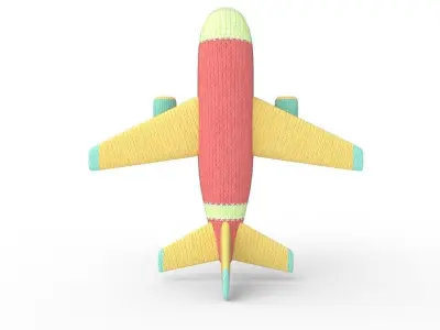 AirBus Toy Boeing Low-poly 3D model