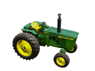 1960s John Deere Tractor Vintage Farm Agricultural Vehicle 3D model