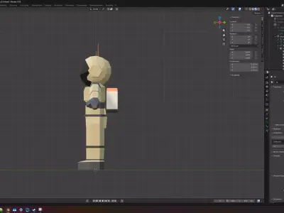 Low Poly Sci-Fi Astronaut Rigged  Game Ready PBR Low-poly 3D model