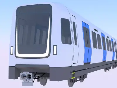 Stockholm metro train 3D model