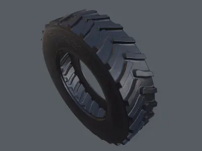 Tractor Tire Free low-poly 3D model purchase
