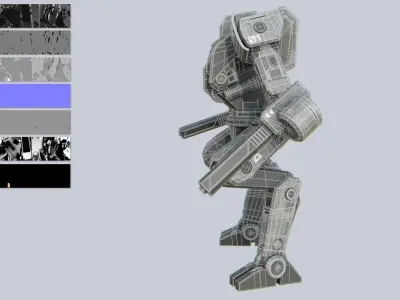 Mech 01 Low-poly 3D model