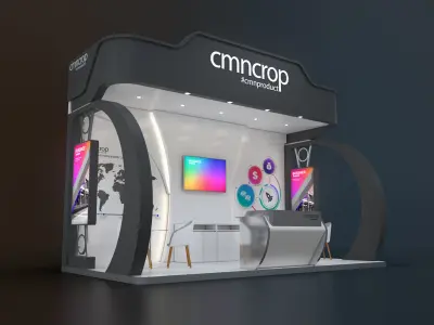 exhibition stand 18 sqm 3D model buy