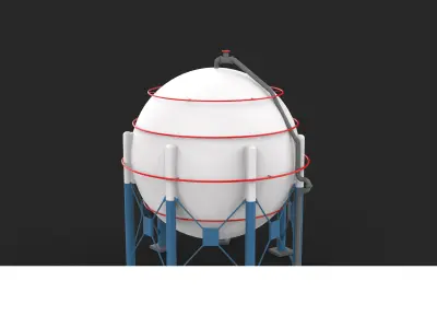 Spherical Tank 3D model