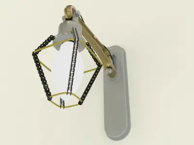 Industrial wall lamp 3D model buy