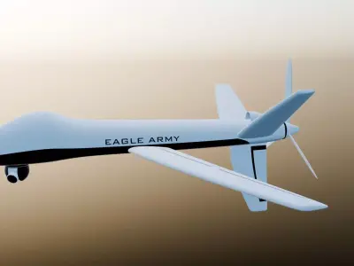 Drone Low-poly 3D model 2