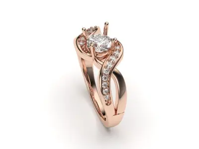 solitaire with ring sizes  8 part S19 3D print model