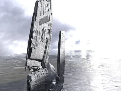 Halo Forerunner Inspired Tower 5  3D model