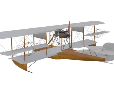 Curtiss Model F Low-poly 3D model
