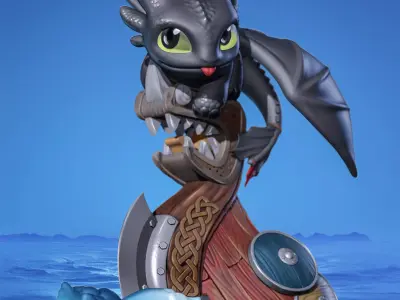 Chibi Toothless - How to Train Your Dragon 3D print model