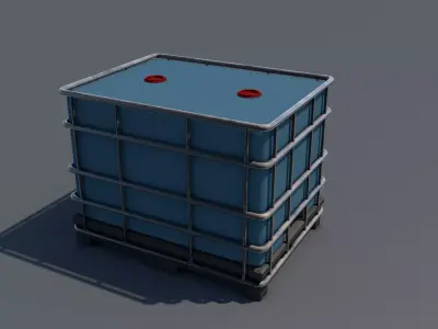 Liquid Container Low-poly 3D model