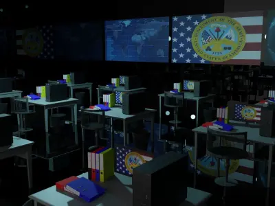 Military Control Room 3D model