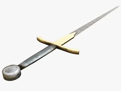 Medieval weapons Low-poly 3D model 4