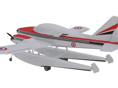 Piper PA23 Low-poly 3D model
