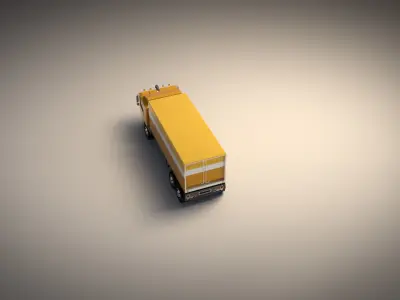 Low-Poly Cartoon Cargo Truck Low-poly 3D model