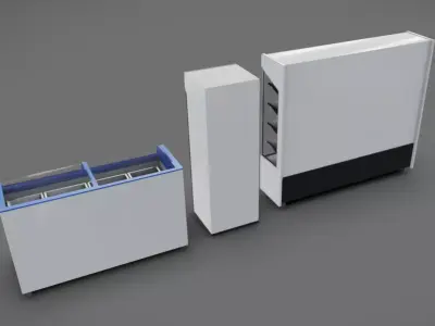 Supermarket Assets  Low-poly 3D model