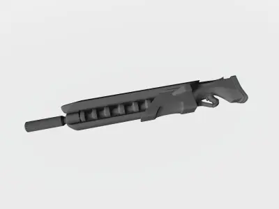 Firearms from future 3D print model