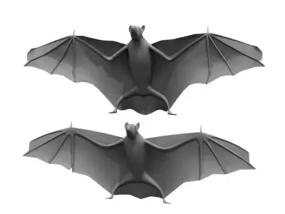 bat 3d model two bats flying 3D model