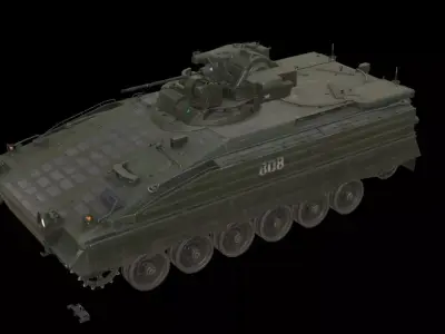 Marder 1A3 Game Ready Rigged LODs Low-poly 3D model