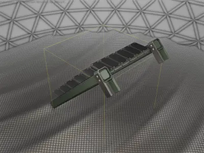 Sci-Fi Stairs - 14 - Green Version Low-poly 3D model