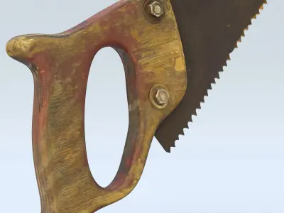 Handsaw Low Poly knife Low-poly 3D model